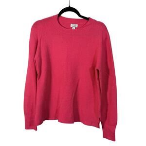 J. Crew Extra Soft Coral Pink Crew Neck Long Sleeve‎ Sweater Size Medium